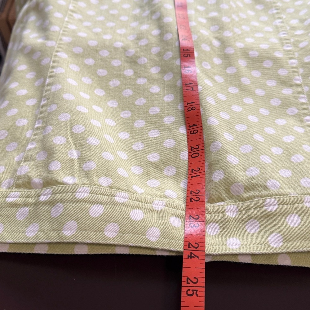 Christopher & Banks Green Polka Dot Jean Jacket - Picture 11 of 11